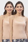 Floret Cotton Camisole (Pack of 2) - Skin — thumbnail 1